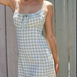 COPY - John Galt green and white plaid dress
